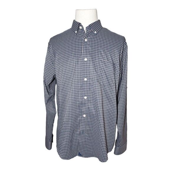 UNTUCKit Blue Plaid Button-Up Shirt Size XL Classic Smart Casual Preppy - Picture 1 of 5